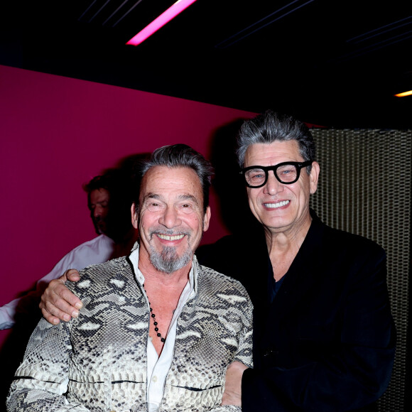 Florent Pagny et Marc Lavoine lors de la soirée de gala "Heroes for Imagine" qui a permis de récolter dix millions d'euros au profit de la recherche contre les maladies génétiques à Paris le 23 septembre 2024. © Dominique Jacovides / Bestimage 