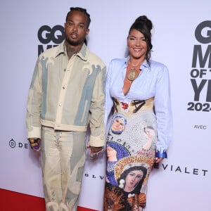 Kalash et sa femme Clara Kata - People au photocall de la soirée "GQ Men of the Year awards 2024" à l'hôtel Plaza à Paris. Le 20 novembre 2024 © Denis Guignebourg / Bestimage