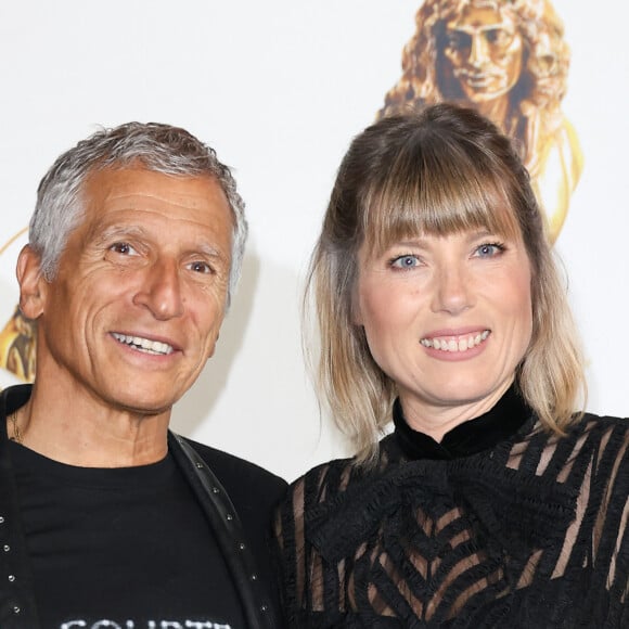 Nagui et sa femme Mélanie Page - 35ème cérémonie des Molières aux Folies Bergère à Paris le 6 mai 2024. © Coadic Guirec / Bestimage