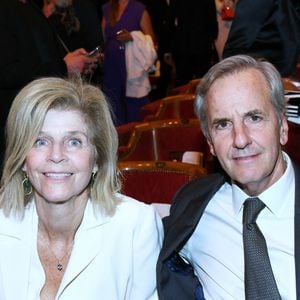 Exclusif - Bernard de la Villardière et sa femme Anne au "concerto pour la paix" de Omar Harfouch au théâtre des Champs-Elysées à Paris le 18 septembre 2024. © Rachid Bellak / Bestimage