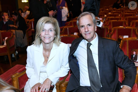 Exclusif - Bernard de la Villardière et sa femme Anne au "concerto pour la paix" de Omar Harfouch au théâtre des Champs-Elysées à Paris le 18 septembre 2024. © Rachid Bellak / Bestimage