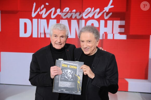 Exclusif - Claude Lelouch et Michel Drucker - Enregistrement de l'émission "Vivement dimanche" au studio Rive Gauche à Paris, présentée par M.Drucker et diffusée le 24 novembre sur France 3 © Guillaume Gaffiot / Bestimage