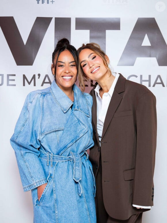 Exclusif - Amel Bent, Vitaa à la projection privée en avant-première du documentaire sur Vitaa (Charlotte Gonin) "Je m'appelle Charlotte" dans les locaux de TF1 à Boulogne Billancourt le 18 novembre 2024. Le documentaire sera diffusé le 22 novembre sur TMC en prime time et TF1+. © Pierre Perusseau / Bestimage 