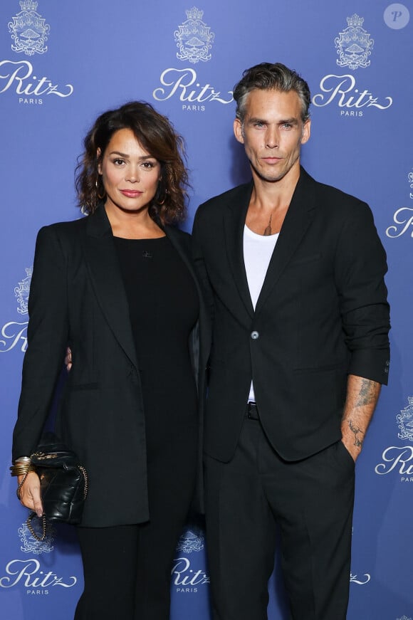 Lola Dewaere et son compagnon Gianni Giardinelli - Photocall des 125 ans du Ritz à Paris Le 14 septembre 2023. © Rachid Bellak/ Bestimage