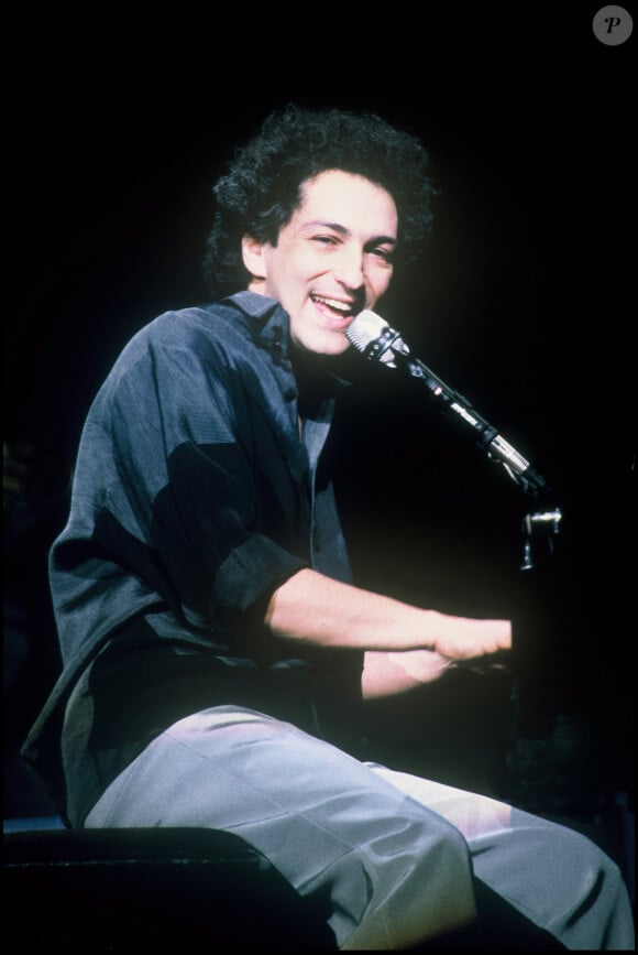 Archives - Michel Berger lors de son concert au Zenith de Paris en 1986.