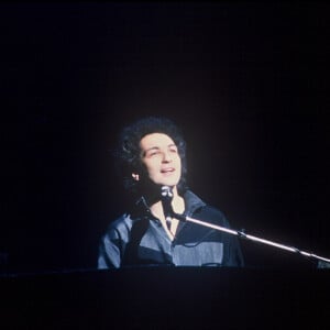 Archives - Michel Berger lors de son concert au Zenith de Paris en 1986.