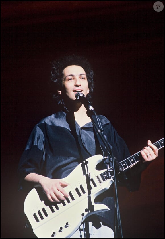 Archives - Michel Berger lors de son concert au Zenith de Paris en 1986.