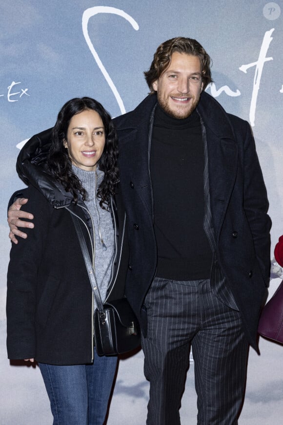 Jean Sarkozy et sa femme Jessica Sebaoun lors de la première du film "Saint-Ex" au cinéma Pathé Wepler à Paris le 19 novembre 2024. © Olivier Borde / Bestimage 