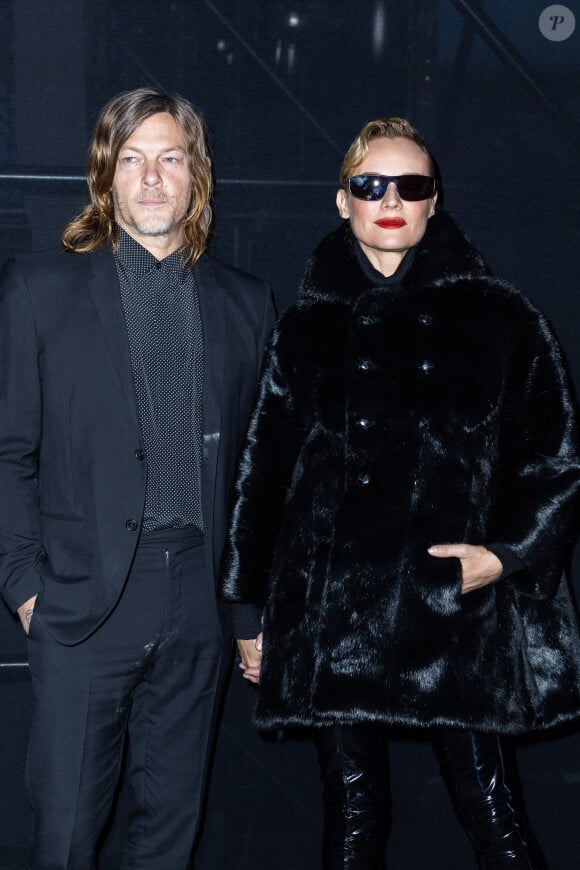 Diane Kruger et son compagnon Norman Reedus - Photocall du défilé Saint Laurent Womenswear Printemps/été 2024 dans le cadre de la Fashion week de Paris le 26 septembre 2023 à Paris. © Olivier Borde/Bestimage 