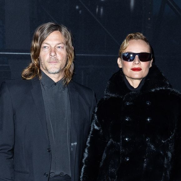 Diane Kruger et son compagnon Norman Reedus - Photocall du défilé Saint Laurent Womenswear Printemps/été 2024 dans le cadre de la Fashion week de Paris le 26 septembre 2023 à Paris. © Olivier Borde/Bestimage 