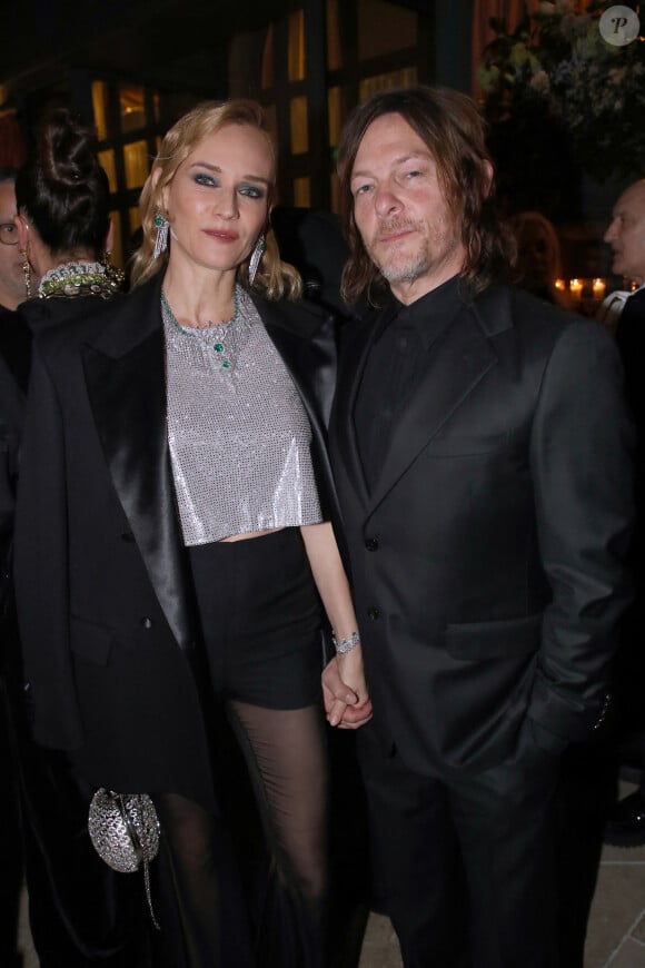 Pas peu fière de sa brillante carrière, l'actrice est tout aussi comblée au sein de sa vie privée.
Diane Kruger et son fiancé Norman Reedus (comédien) - Dîner privé pour célébrer la Collection Haute Joaillerie de Gucci à l'Hôtel Ritz dans le cadre de la Fashion Week de Paris, France, le 24 Janvier 2023. © Bertrand Rindoff / Bestimage 