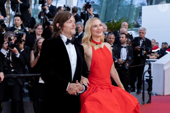 Norman Reedus et sa compagne Diane Kruger - Montée des marches du film " L'Innocent " lors du 75ème Festival International du Film de Cannes. Le 24 mai 2022 © Olivier Borde / Bestimage 