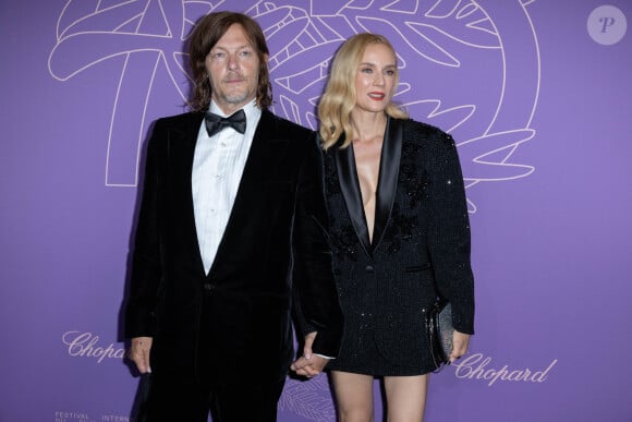 Norman Reedus et sa compagne Diane Kruger - Photocall du dîner du 75ème Festival International du Film de Cannes. Le 24 mai 2022 © Olivier Borde / Bestimage 