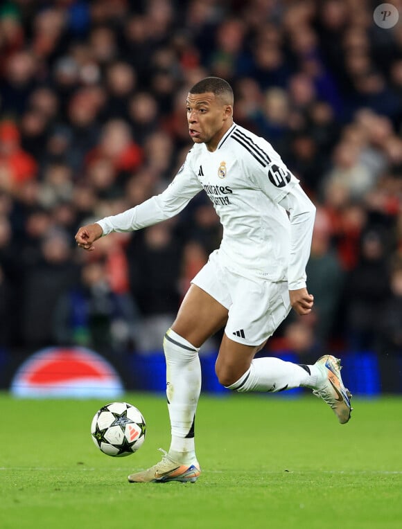 Kylian Mbappé avec le Real Madrid face à Liverpool, le 27 novembre 2024. (Credit Image: Jessica Hornby/Sportimage/Cal Sport Media)