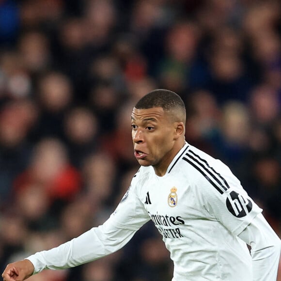 Kylian Mbappé avec le Real Madrid face à Liverpool, le 27 novembre 2024. (Credit Image: Jessica Hornby/Sportimage/Cal Sport Media)