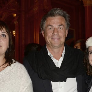 Michele Bernier, Bruno Gaccio et Anne-Laure Gruet - Backstage de la 150ème représentation de la pièce "Je préfère qu'on reste amis" au Théâtre Antoine à Paris le 5 novembre 2014.