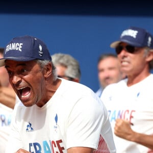 Yannick Noah, coach de l'équipe de France paralympique de tennis fauteuil lors de la rencontre de tennis fauteuil entre S.Houdet et M.delaPuente en quart de finale des jeux paralympiques Paris 2024 le 4 septembre 2024. © Dominique Jacovides / Bestimage 