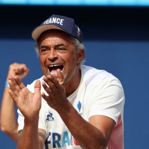 Yannick Noah, coach de l'équipe de France paralympique de tennis fauteuil lors de la rencontre de tennis fauteuil entre S.Houdet et M.delaPuente en quart de finale des jeux paralympiques Paris 2024 le 4 septembre 2024. © Dominique Jacovides / Bestimage .