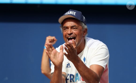 Yannick Noah, coach de l'équipe de France paralympique de tennis fauteuil lors de la rencontre de tennis fauteuil entre S.Houdet et M.delaPuente en quart de finale des jeux paralympiques Paris 2024 le 4 septembre 2024. © Dominique Jacovides / Bestimage .