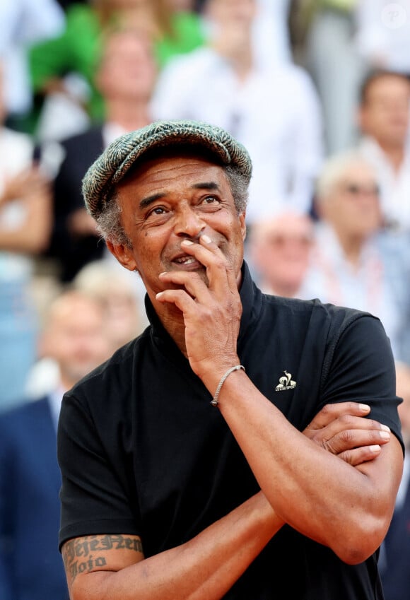 Yannick Noah - Novak Djokovic remporte les Internationaux de France de tennis de Roland Garros 2023 face à Casper Ruud (7-6 [7-1], 6-3, 7-5) à Paris le 11 juin 2023. Novak Djokovic s'adjuge un 23ème titre record en Grand Chelem et dépasse Rafael Nadal, bloqué à 22 titres et forfait cette année. © Jacovides-Moeau/Bestimage 