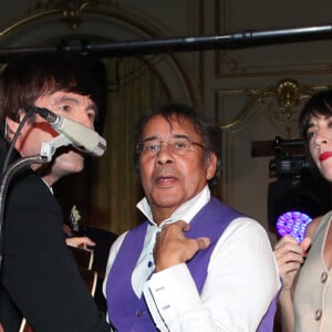 Exclusif - Nolwenn Leroy et Laurent Voulzy font un « boeuf » avec le groupe « The Love Beatles » - Dîner de Gala "Vaincre le cancer" au profit de la lutte contre les cancers dans les salons du Cercle de l’Union Interalliée à Paris le 17 Novembre 2024. © Bertrand Rindoff / Bestimage  No Web - Belgique et Suisse 