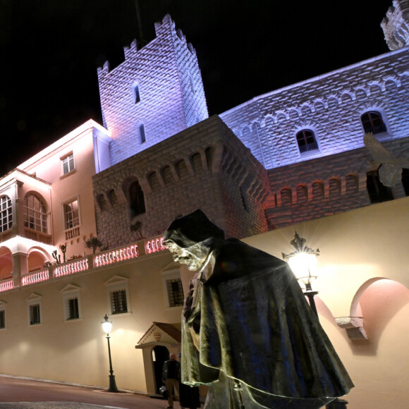 Le prince Albert II de Monaco et la princesse Charlène, avec leurs enfants, les jumeaux princiers, Jacques et Gabriella, ont donné le coup d'envoi des illuminations de Noël sur la Place du Palais de Monaco, le 30 novembre 2024. © Bruno Bebert/Pool Monaco/Bestimage 