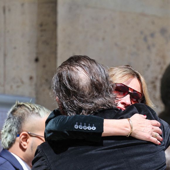 Sarah Poniatowski (Lavoine), Vincent Perez - Arrivées aux obsèques du prince Jean-Stanislas Poniatowski en l'Eglise polonaise à Paris, France, le 29 avril 2024. © Jacovides-Moreau/Bestimage