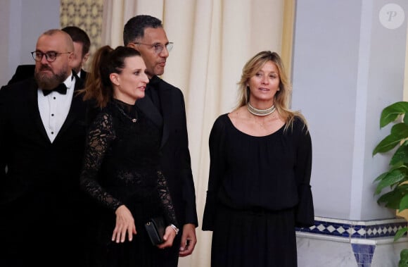 Camille Cottin, Roschdy Zem, Sarah Poniatowski au photocall de la soirée d'anniversaire pour les 20 ans du Festival International du Film de Marrakech, Maroc, le 25 novembre 2023. © Dominique Jacovides/Bestimage