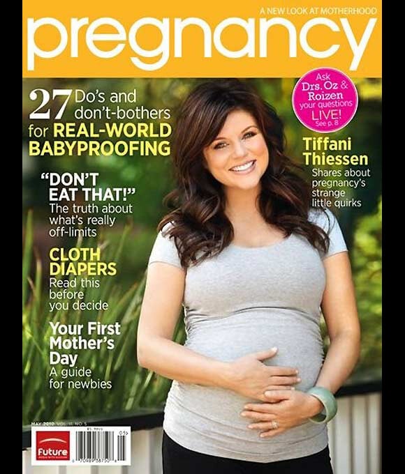 Tiffani Thiessen enceinte en couverture de Pregnancy