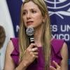 Mira Sorvino, ambassadrice de Bonne Volonté pour la campagne de lutte contre le trafic d'être humain pour l'ONU