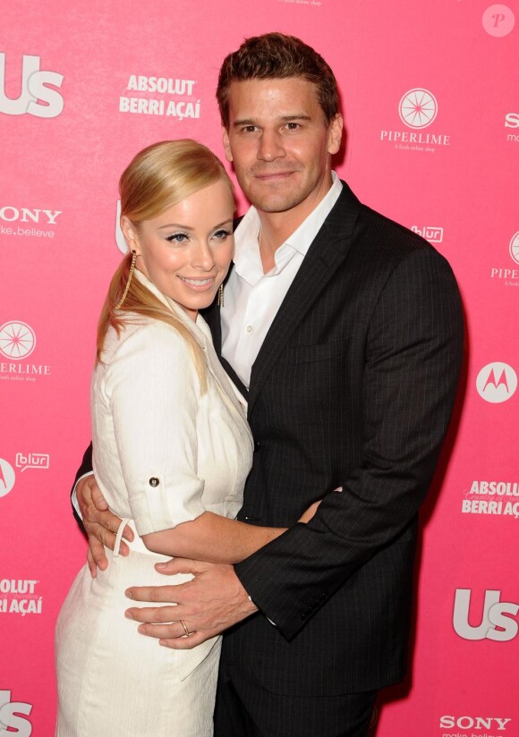 L'acteur David Boreanaz et son épouse Jaime Bergman, lors de la soirée US Weekly Hot Hollywood Style, le jeudi 22 avril.