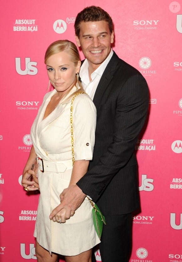 L'acteur David Boreanaz et son épouse Jaime Bergman, lors de la soirée US Weekly Hot Hollywood Style, le jeudi 22 avril.