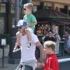 David Beckham et ses fils Cruz et Brooklyn