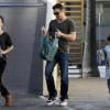 Megan Fox accompagnée de Brian Austin Green et de son fils Kassius. A Los Angeles le 25 avril.