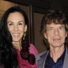Mick Jagger et sa compagne L'Wren Scott lors de la soirée de ventes aux enchères caritatives au profit des sinistrés de Haïti, le 6 mai 2010 à New York