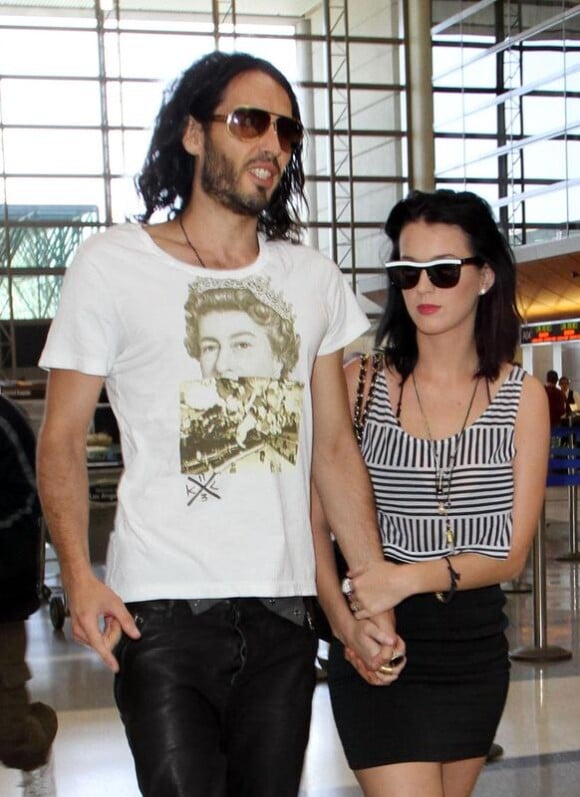 Les amoureux Russell Brand et Katy Perry