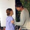 Natalie Portman, Ashton Kutcher et Ben Lawson sur le tournage de Friends with Benefits, à Los Angeles