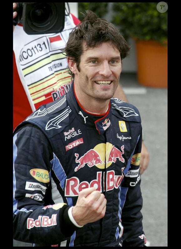 Le vainqueur Mark Webber lors du Grand Prix de Formule 1 de Monaco dans la principauté de Monaco le 16 mai 2010