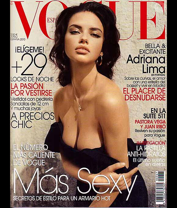 Adriana Lima en Une du Vogue Espagne