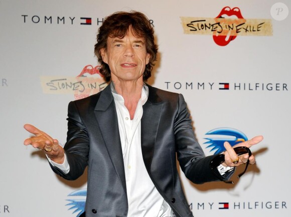 Mick Jagger assiste à la projection du documentaire Stones in Exile, consacré à l'enregistrement d'un album des Rolling Stones, à Cannes, dans le cadre de la Quinzaine des Réalisateurs, mercredi 19 mai 2010.