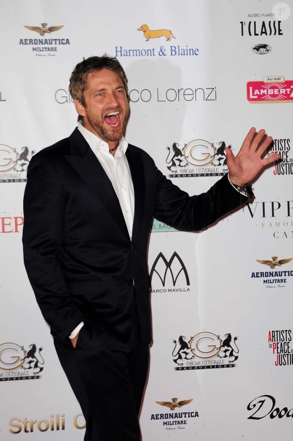 Cannes - Soirée Artsits for Peace and Justice, au VIP Room Palm Beach,  le 20 mai 2010 : Gerard Butler.