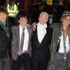 Mick Jagger, Ron Wood, Keith Richards et Charlie Watts : avant-première de Shine a Light, un documentaire de Martin Scorsese, à Londres, le 2 avril 2008 !