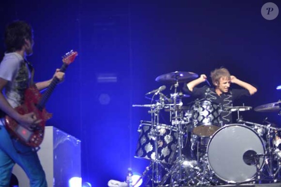 Muse en concert privé au Casino de Paris, le 25 mai 2010. Matthew Bellamy et Dominic Howard