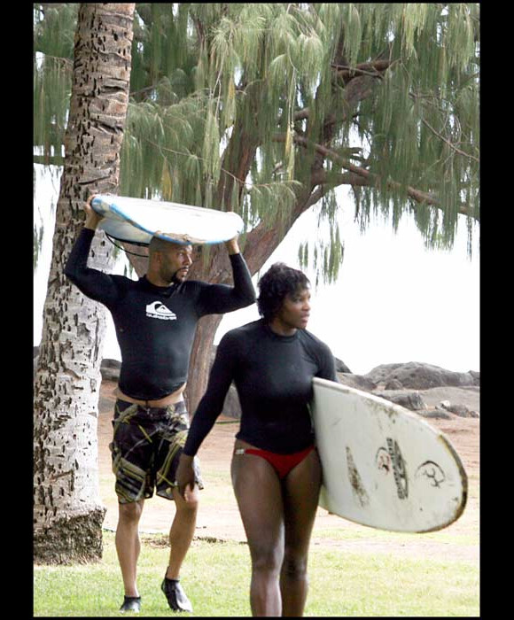 Serena Williams et le rappeur Common en vacances à Hawaii en octobre 2008