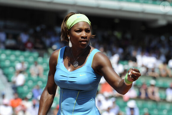 Serena Williams lors du premier tour à Roland Garros en mai 2010
