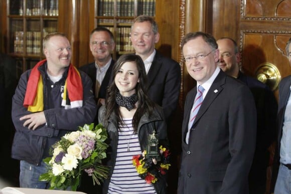 Retour triomphal de Lena Meyer-Landrut, gagnante de l'Eurovision 2010, à Hanovre, le 30 mai 2010 !