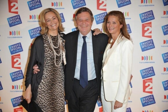 Guilaine Chenu, Patrice Duhamel et Françoise Joly lors de la soirée organisée par France Télévisions pour Envoyé Spécial le 3 juin 2010 à Paris 