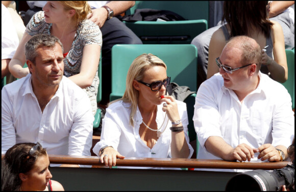 Yann Delaigue, Cécile de Ménibus et Cauet (3 juin 2010 à Roland Garros)