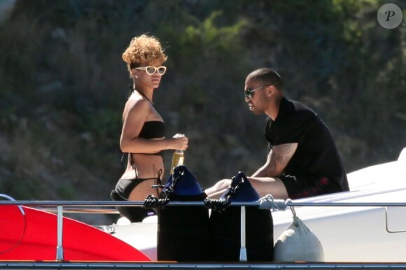 Rihanna et Matt kemp à bord de leur yacht