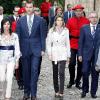 Letizia d'Espagne et son époux Felipe visitent le monastère de San Salvador de Leyre. 9/06/2010